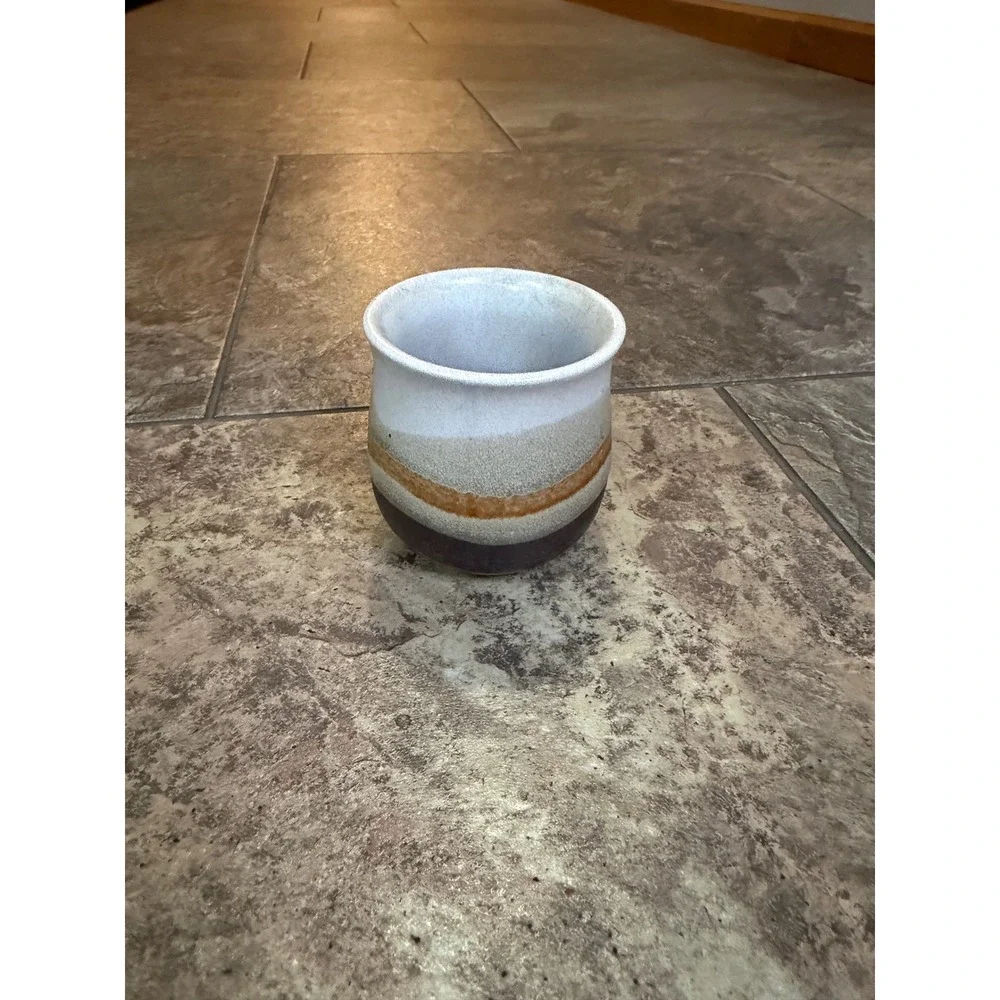 Otagiri Japan Studio Pottery Votive Candle Holder Handcrafted Stoneware Brown